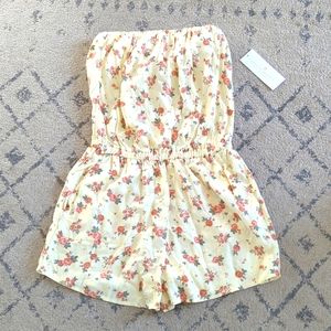 Spiritual Gangster yellow floral halter romper